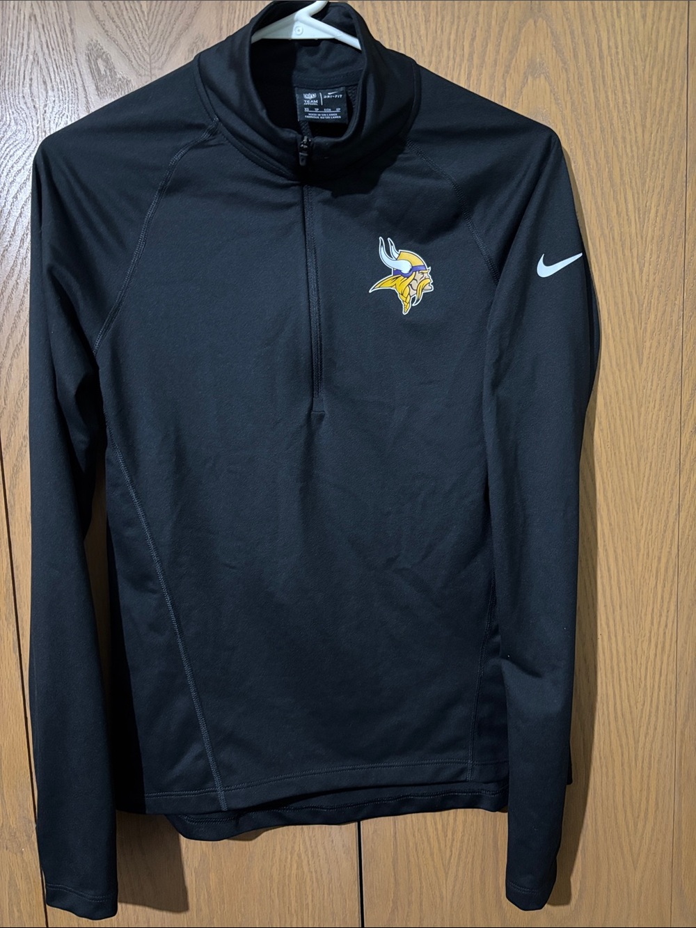 Minnesota Vikings Nike Black Womens XS Quarter-Zip Pullover dri-fit